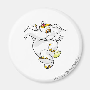 Elephante Weiß Magnet
