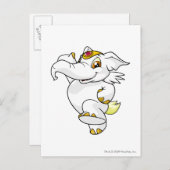 Elephante White Postkarte (Vorne/Hinten)