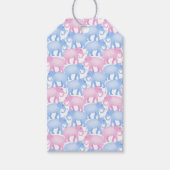 Elephanten Baby Duwer oder Gender Reveal Geschenkanhänger (Vorderseite)