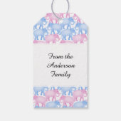Elephanten Baby Duwer oder Gender Reveal Geschenkanhänger (Rückseite)