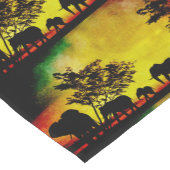 Elephanten Sunset Table Runner Kurzer Tischläufer (Ecke)