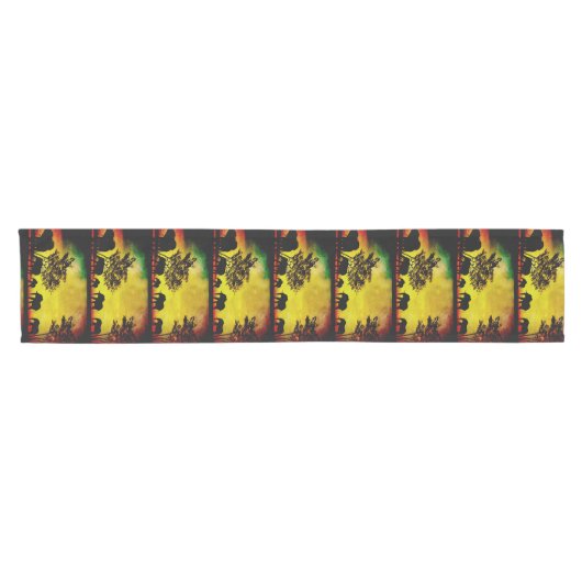 Elephanten Sunset Table Runner Kurzer Tischläufer (Horizontal)