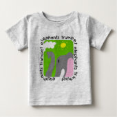 Elephanten Trumpet Baby Football Bodysuit Baby T-shirt (Vorderseite)