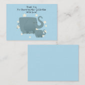 Elephantin Mutter und ihr Baby Danke Karte (Vorne/Hinten)
