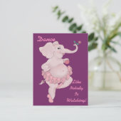 Elephantina Ballerina Postkarte (Stehend Vorderseite)