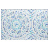 ELEPHANTING blaue Elefant Boho Mandala Stoff (Fat Quarter (45,7 x 55,9 cm))