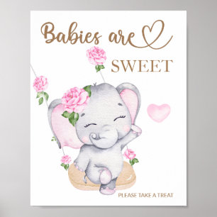 Elephantische Babydusche Die Babys sind süß und ne Poster