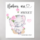 Elephantische Babydusche Die Babys sind süß und ne Poster (Vorne)
