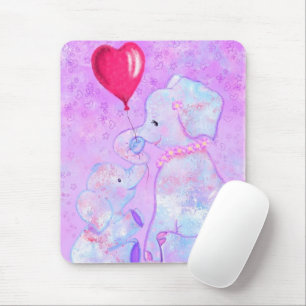 Elephantische Mama und Baby - Bild hinzufügen / Na Mousepad