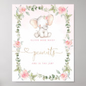 Elephantische Rosa Sage wie viele Erdnüsse Poster (Vorne)