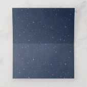 Elephantische Rosa- und Navy-Baby-Dusche Platzkarte (Innenseite Aufgefaltet)