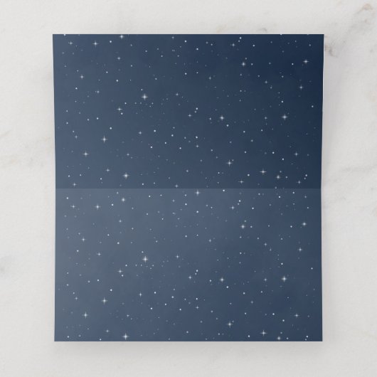 Elephantische Rosa- und Navy-Baby-Dusche Platzkarte (Innenseite Aufgefaltet)