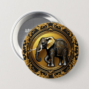Elephantischer Goldschmuckrahmen Button