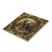 Elephantischer Goldschmuckrahmen