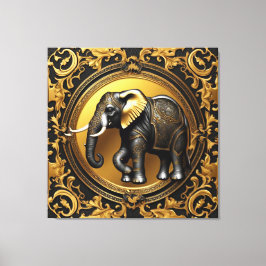 Elephantischer Goldschmuckrahmen Leinwanddruck