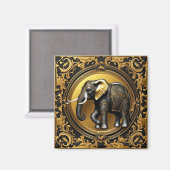 Elephantischer Goldschmuckrahmen Magnet (Vorderseite/Rückseite)