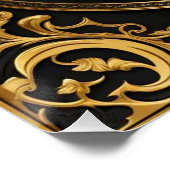 Elephantischer Goldschmuckrahmen Poster (Ecke)