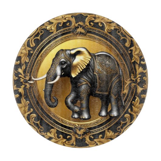 Elephantischer Goldschmuckrahmen Schneidebrett (Vorderseite)