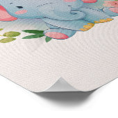 Elephantisches Kinderzimmer Poster Print Kids Room (Ecke)