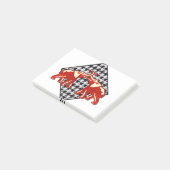 Elephantisches Liebe Hahnentrittmuster Diamond Post-it Klebezettel (angewinkelt)