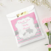 Elephantisches Pink und Graues Baby Dusche Party Geschenktütchen (Versiegelt)