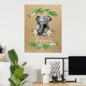 Elephantisches rosa Kinderzimmer drucken Poster (Heimbüro)