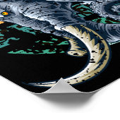 Elephantopus Elephant Tentacle Trunk Lovecraft Poster (Ecke)