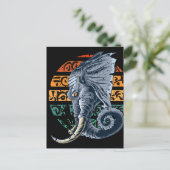 Elephantopus Elephant Tentacle Trunk Lovecraft Postkarte (Stehend Vorderseite)