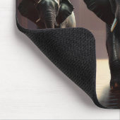 Elephants Aerobic Dance Class Mousepad (Ecke)