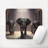 Elephants Aerobic Dance Class Mousepad (Mit Mouse)