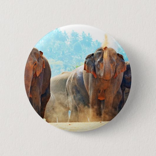 Elephants Animals Safari Destiny Peace Liebe Button (Vorderseite)