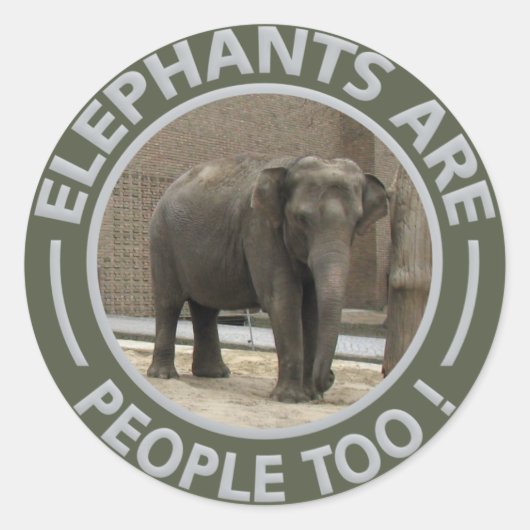 ELEPHANTS-Aufkleber Runder Aufkleber (Vorderseite)