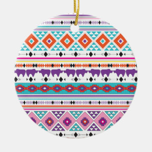 Elephants Aztec Tribal-Muster Keramikornament