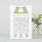 Elephants Baby Shower Word Search Game (Stehend Vorderseite)
