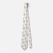 Elephants Black in White Neck Tie Krawatte (Vorderseite)