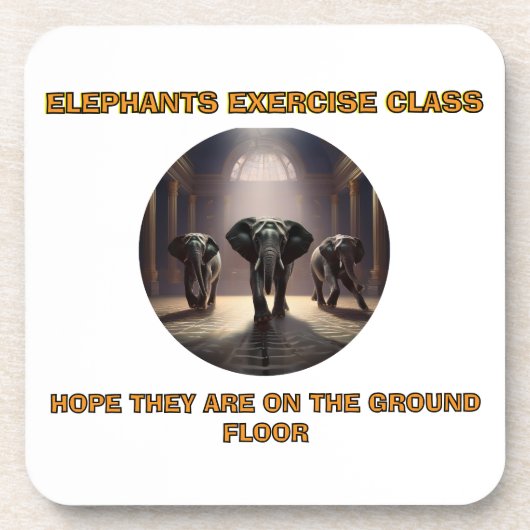 Elephants Dance Class Getränkeuntersetzer (Vorderseite)
