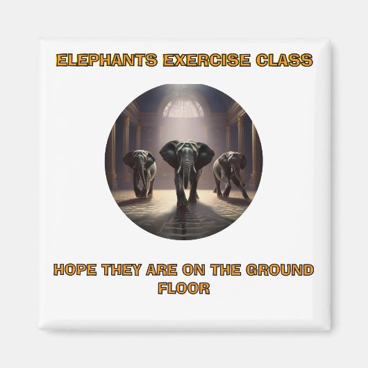 Elephants Dance Class Magnet (Vorne)