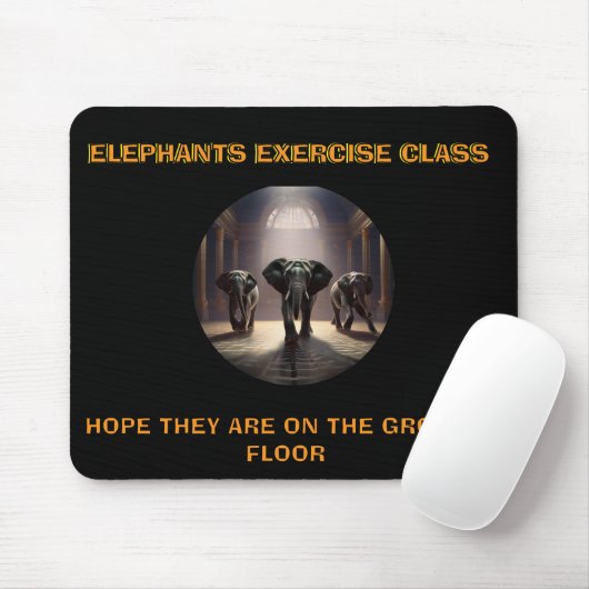 Elephants Dance Class Mousepad (Mit Mouse)