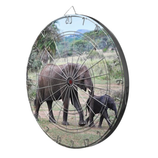 Elephants Dartboard Dartscheibe (Vorderseite rechts)