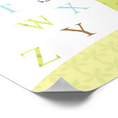 Elephants Eule-Alphabet-Poster Poster (Ecke)