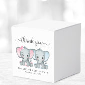 Elephants Girl Boy Twins Baby Dusche Vielen Dank Geschenkschachtel
