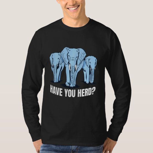 Elephants Herd Immunität Pun Joke Funny T-Shirt (Vorderseite)