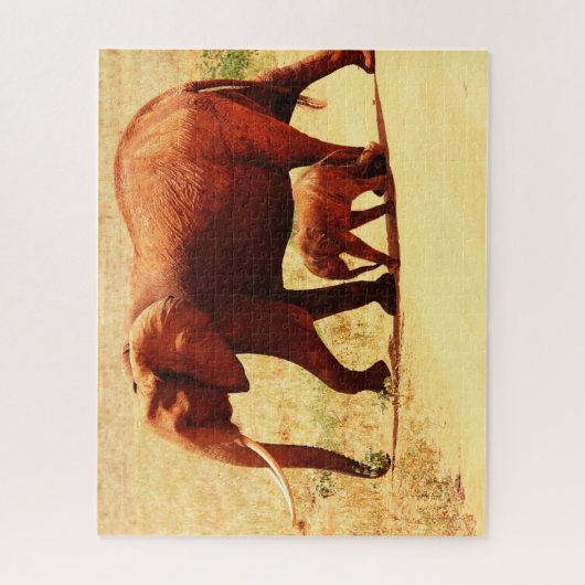 Elephants Jigsaw Puzzle (Vertikal)