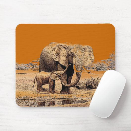 Elephants Mousepad (Mit Mouse)