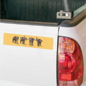 Elephants Quartett Autoaufkleber (Auf Lkw)