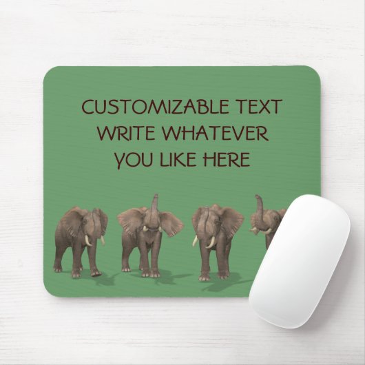 Elephants Quartett Mousepad (Mit Mouse)