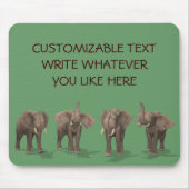 Elephants Quartett Mousepad (Vorne)