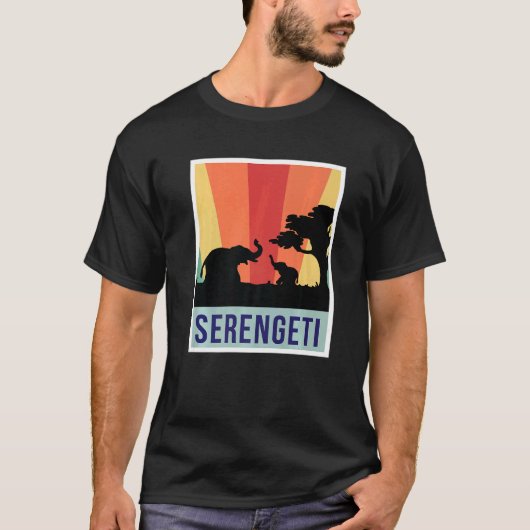 Elephants Safari National Park Serengeti Souvenir  T-Shirt (Vorderseite)