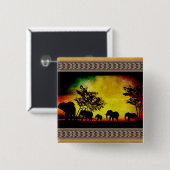 Elephants Sunset Button (Vorne & Hinten)
