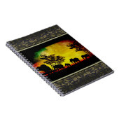 Elephants Sunset Notizblock (Rechte Seite)